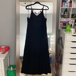 Boho Me Black Dress w/ Pom Pom Detail Sz 1X/2X